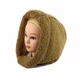 Комплект жіночий капор + рукавички Баранець (One-Size) Коричневий - зображення 2