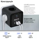 Сетевое зарядное устройство RZTK Power Cube 4 + 2 USB-A + USB-С (PD20W) Black - изображение 5