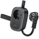 Сітковий фільтр Hoco NS6 1x220V+2хUSB+1хType-C 5V,2.4A 4000W 1.1М підовжувач для пристроїв Android Iphone Чорний - зображення 4