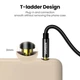 Кабель UGREEN AV112 3.5mm 90˚ to 3.5mm Gold Plated Metal Case with Braid 1m Blue (60179) - изображение 5