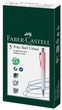 Набір кулькових ручок Faber-Castell Pink Poly Ball Urban XB Сині 5 шт (6933256658739) - зображення 1