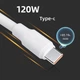 Кабель швидкої зарядки Python USB Type-C 120W 6A White - зображення 4