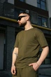 Мужская футболка Intruder базовая оверсайз L-XL хаки - изображение 2