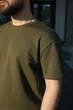 Мужская футболка Intruder базовая оверсайз L-XL хаки - изображение 3