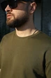 Мужская футболка Intruder базовая оверсайз L-XL хаки - изображение 7