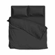 Комплект постільної білизни SoundSleep Silken сатин-страйп Полуторний 160х215 см чорний (2800004482202) - зображення 1