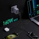 Зарядное устройство Ugreen X763 Nexode Pro 4xUSB 160W GaN 3xType-C+USB-A 5A Grey (25877) - изображение 5