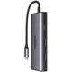 Док-станция хаб Ugreen CM498 USB3.1 Type-C to HDMIx2 4K60Hz 8k30Hz USB 3.0x2 Type-C PD 100W 6 in 1 Grey (15852) - изображение 2