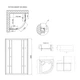 Душевая кабина Lidz Latwa SC80x80.SAT.HIGH.GR полукруглая, стекло 4 мм + Lidz Душевой поддон KAPIELKA ST80x80x41, с панелью - изображение 2