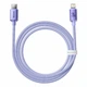 Кабель для iPhone на 1,2м. Type-C to Lightning Crystal Shine Series 2.4A Purple, Baseus для зарядки и передачи данных (CAJY000205) - изображение 3