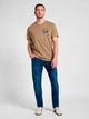 Футболка хлопковая длинная мужская Lee 112355584 S Бежевая (5401139037793) - изображение 3