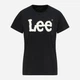Футболка хлопковая женская Lee 112109467 M Черная (5400919939012) - изображение 6
