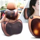 Роликовая массажная подушка для спины и шеи Massage Pillow коричневая с инфракрасным подогревом 4 массажных ролика - изображение 4