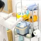 Полка стеллаж напольная над унитазом Toilet Rack 362 TO этажерка в ванную стеллаж в туалет Белая - изображение 2