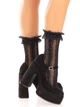 Носочки ажурные с рюшами Leg Avenue ini Bow Lace Anklet Черный 37–43 ( SX1046 ) - изображение 5