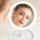 Настільне косметичне дзеркало для макіяжу з LED підсвічуванням Makeup Mirror LY-1248 на акумуляторі 700mAh Біле - зображення 4