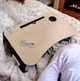 Подставка столик для ноутбука Laptop Table с 4 USB портами фонариком и вентилятором, Cветлое дерево - изображение 4
