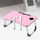 Подставка столик для ноутбука Laptop Table с 4 USB портами фонариком и вентилятором, Розовый - изображение 1