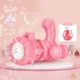 Детский пистолет пулемет Bubble Gun 14 см генератор мыльных пузырей автоматический Розовый - изображение 3