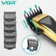 Машинка для стрижки VGR V-015 аккумуляторная беспроводная профессиональная 6 насадок - изображение 5
