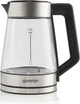 Електрочайник Gorenje 1.7л, 2,200 Вт, скло, нерж - изображение 2