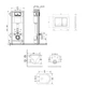 Готовое решение Qtap для ванной комнаты: подвесной унитаз Taurus Ultra Quiet 485×360×350 + комплект инсталляции Nest 4 в 1 (квадратная клавиша Satin) - изображение 2