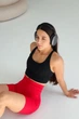 Спортивные женские велосипедки Hot с двойным пуш-ап эффектом и хорошей утяжкой для фитнеса, танцев, йоги Однотонные Push Up XS-S Красные (MS15000HS) - изображение 7