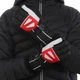 Перчатки горнолыжные теплые женские LUCKYLOONG B-0533 (р-р M-L, L-XL , уп.-12пар, цена за 1пару, цвет черный-красный-серый) - изображение 2