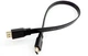 Кабель HDMI плоский Slim 30см HDMI -> HDMI 1.4 2К FULL HD 1080P короткий Чорний - зображення 6