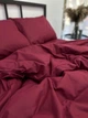 Простыня классическая полуторная 150х220 Бязь Gold Luxe бордо - изображение 2