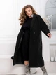 Двобортне пальто oversize ST-Style 72490 62-64 Чорне - зображення 2