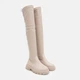 Женские зимние ботфорты Ashoes Чулок 39 25 см Светло-бежевые (ROZ6501005498) - изображение 3