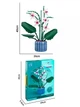 Конструктор великий 41 см Орхідея з п'ятьма бутонами 728 деталей Flowers Bouquet , конструктор для інтер'єру Орхідея в коробці 40х33см - зображення 10