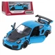Детская металлическая машинка Porsche 911 GT2 RS игрушечная коллекционная масштабная железная авто модель игрушка для детей Порше открываются двери синяя 12.5 см (KT5408W+BL) - изображение 1