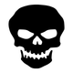 Наклейка на Авто / Мото / Витрину на Стекло Кузов " Хэллоуин - Halloween - Череп 3 - Skull " черный цвет - изображение 1