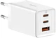 Мережевий зарядний пристрій Baseus 65W GaN5 Pro Fast Charger швидка зарядка для ноутбука QC4.0/ PD3.0 + кабель Type-C to Type-C CCGP120202 White - зображення 1