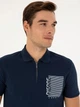 Поло длинное мужское Pierre Cardin G021SZ011-000-2047304(lacivert) XL Темно-синее (8683857791523) - изображение 5