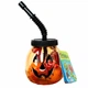 Склянка з трубочкою помаранчева Гарбуз Halloween Pumpkin Windel з солодощами - зображення 1