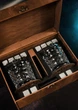Камені для віскі дерев'яний набір Premium Box 2 склянки Bohemia Diamond 230 мл 12 каменів + мішечок + 2 підставки + щипці + СЕРТИФІКАТ - зображення 1