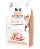 Сухой корм для привередливых кошек Brit Care Cat GF Sensitive Digestion & Delicate Taste с индейкой и лососем 2 кг - изображение 1