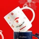 Новогодняя чашка с крышкой и ложкой "Санта", 360мл, керамика, Белый Сhristmas - изображение 7