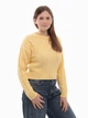 Светр жіночий жовтий укорочений 8423-1 ONE SIZE - зображення 6