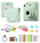 Подарунковий набір камера миттєвого друку Fujifilm Instax Mini 12 Mint Green / Чохол м'ятно-зелений/ Фотоальбом на 64 знімки/ комплект аксесуарів (рамки, лінзи) - изображение 1