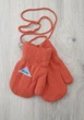 В'язані дитячі рукавички на хутрі для хлопчиків 1-3 роки теракотові (25-103) - зображення 1