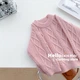 В'язаний дитячий костюм для дівчаток Кофта та Штани 116-122 см, Рожевий (6080) - изображение 9