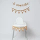 Гірлянда-літери "6 months" коричнево-біла + трикутні прапорці з сердечками, дизайнерський картон, ручна робота - зображення 2