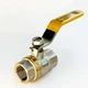 Кран кульовий для газу SANTAN PREMIUM 600, 1/2" внутрішній-внутрішній, жовта ручка - изображение 1