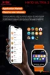 Смарт-годинник Smart Watch HK 10 Ultra 3, AMOLED 49 mm, 2 ремінці, 2024 г, укр меню Yellow - зображення 7