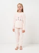 Детская теплая велюровая пижама для девочки Minoti 20pj2 41556JNR 92-98 см Бежевая (5063025373554) - изображение 1