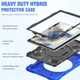 Чохол Rugged 3 Layers броньований протиударний з захистом для Samsung Galaxy Tab A8 10.5 SM X200 X205 Чорний - изображение 4